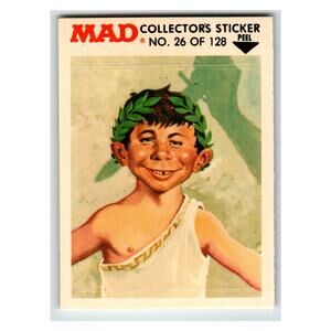 MAD Alfred E Neuman 1983 Collectors Sticker Fleer No. 26 of 128